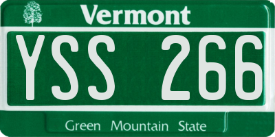 VT license plate YSS266