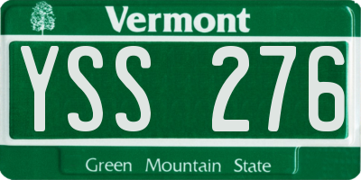 VT license plate YSS276