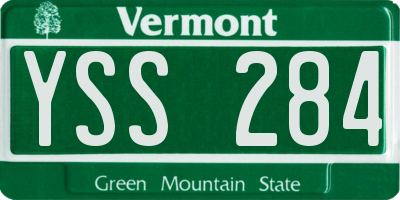 VT license plate YSS284