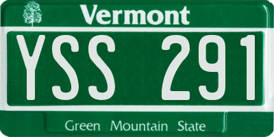 VT license plate YSS291