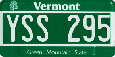 VT license plate YSS295
