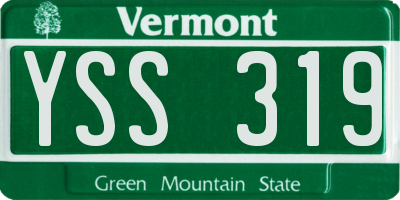 VT license plate YSS319