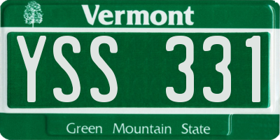 VT license plate YSS331
