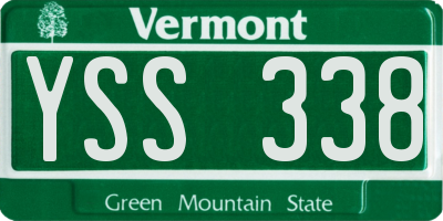 VT license plate YSS338