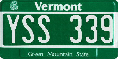 VT license plate YSS339