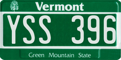 VT license plate YSS396
