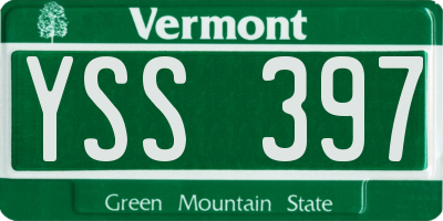 VT license plate YSS397
