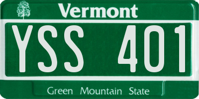 VT license plate YSS401