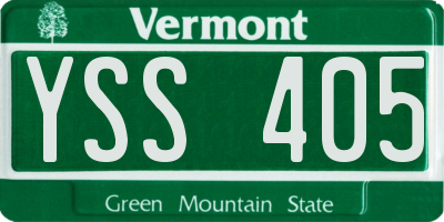 VT license plate YSS405