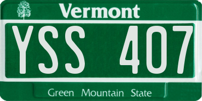 VT license plate YSS407