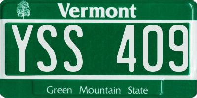 VT license plate YSS409