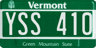 VT license plate YSS410