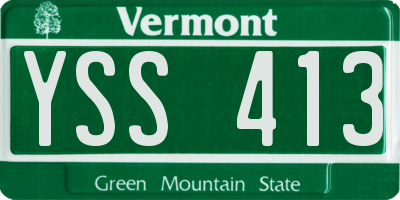 VT license plate YSS413