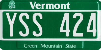 VT license plate YSS424