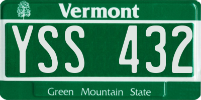 VT license plate YSS432