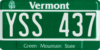 VT license plate YSS437