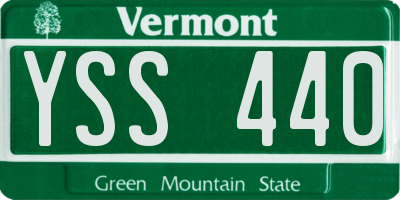 VT license plate YSS440