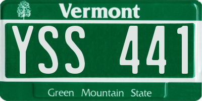 VT license plate YSS441