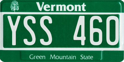 VT license plate YSS460
