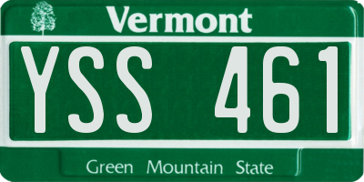 VT license plate YSS461