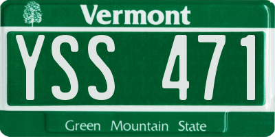 VT license plate YSS471