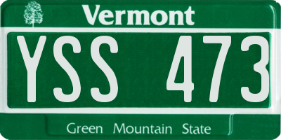 VT license plate YSS473
