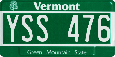 VT license plate YSS476