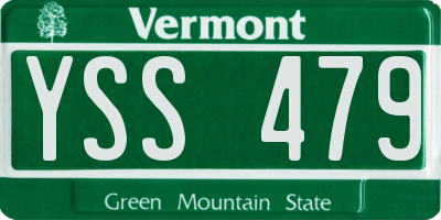 VT license plate YSS479
