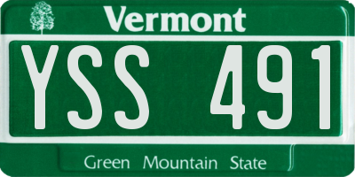 VT license plate YSS491