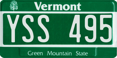 VT license plate YSS495