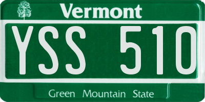 VT license plate YSS510