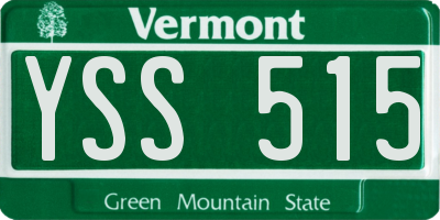 VT license plate YSS515