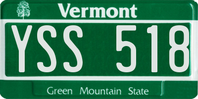 VT license plate YSS518