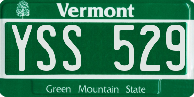 VT license plate YSS529