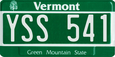VT license plate YSS541