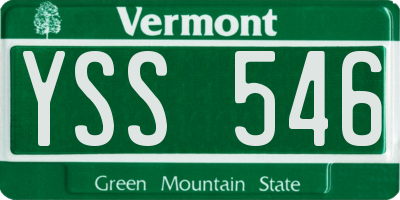 VT license plate YSS546