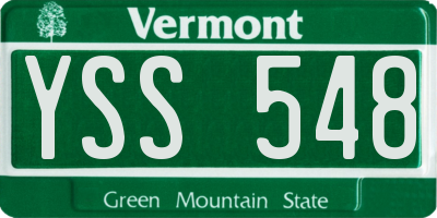 VT license plate YSS548
