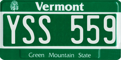 VT license plate YSS559