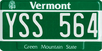 VT license plate YSS564