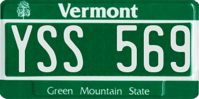VT license plate YSS569