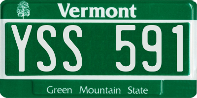 VT license plate YSS591