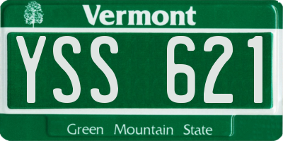 VT license plate YSS621
