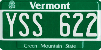 VT license plate YSS622
