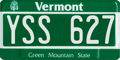 VT license plate YSS627
