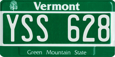 VT license plate YSS628