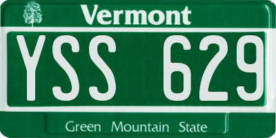 VT license plate YSS629