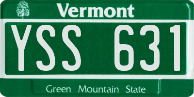 VT license plate YSS631
