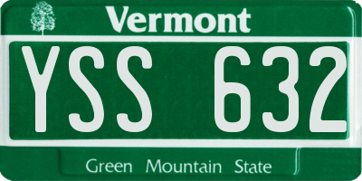 VT license plate YSS632