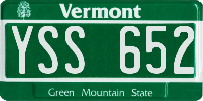 VT license plate YSS652