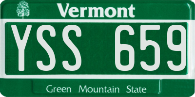 VT license plate YSS659